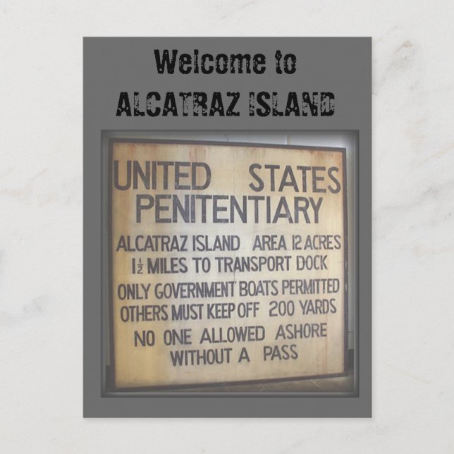 Postal Bienvenido a ALCATRAZ (Anverso)