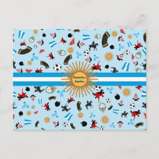 Postal Bienvenido a Argentina - artículos famosos de Arge