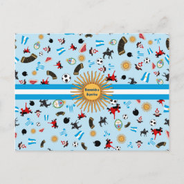 Postal Bienvenido a Argentina - artículos famosos de Arge