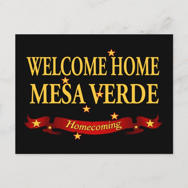 Postal Bienvenido a casa Mesa Verde (Anverso)