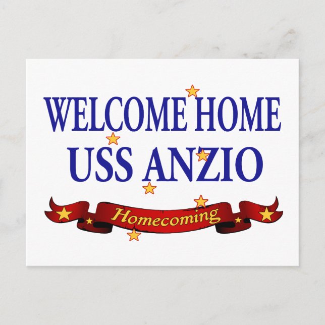 Postal Bienvenido a casa USS Anzio (Anverso)
