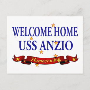 Postal Bienvenido a casa USS Anzio