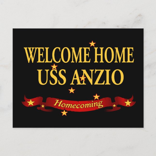 Postal Bienvenido a casa USS Anzio (Anverso)