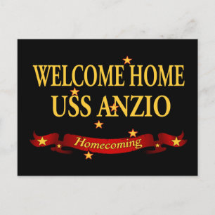 Postal Bienvenido a casa USS Anzio