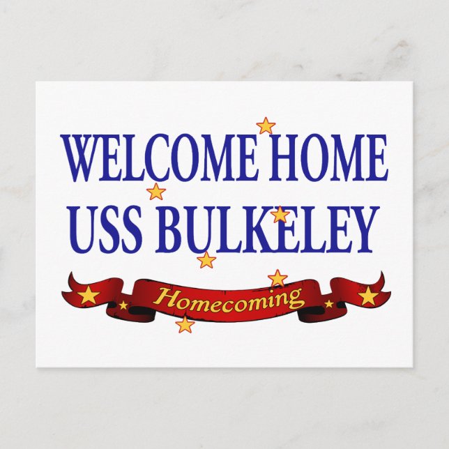 Postal Bienvenido a casa USS Bulkeley (Anverso)