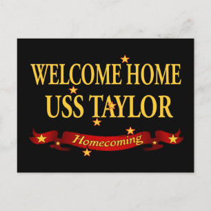 Postal Bienvenido a casa USS Taylor