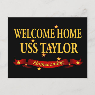 Postal Bienvenido a casa USS Taylor