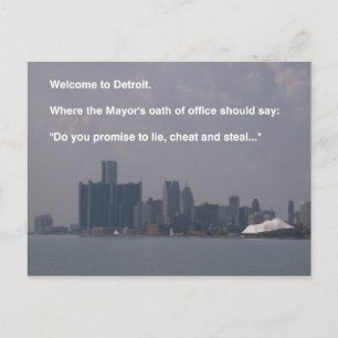 Postal Bienvenido a Detroit