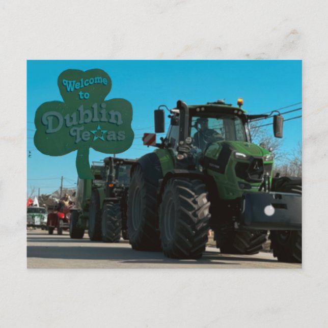 Postal Bienvenido a Dublin (Texas) (Anverso)