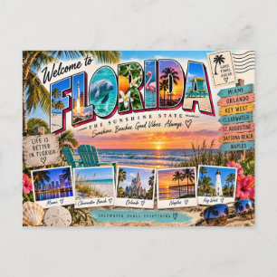Postal Bienvenido a Florida