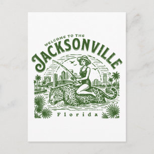 Postal Bienvenido a Jacksonville Jaguars Ciudad Florida