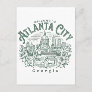 Postal Bienvenido a la ciudad de Atlanta Georgia