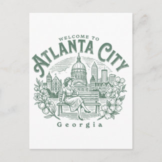 Postal Bienvenido a la ciudad de Atlanta Georgia