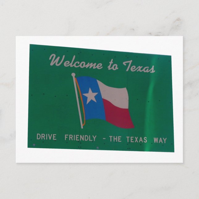 Postal Bienvenido a los texas (Anverso)