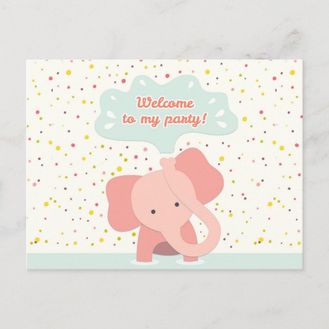 Postal Bienvenido A Mi Fiesta (Anverso)