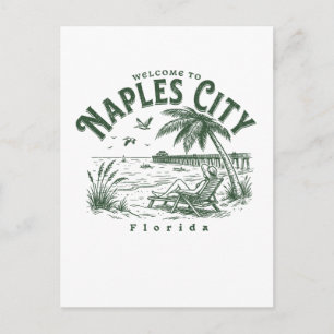 Postal Bienvenido a Naples City Florida