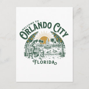 Postal Bienvenido a Orlando Ciudad Florida