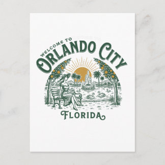 Postal Bienvenido a Orlando Ciudad Florida