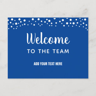 Postal Bienvenido al equipo