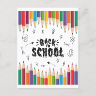 Postal Bienvenido De Nuevo A La Camisa Escolar, Primer Dí