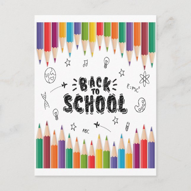 Postal Bienvenido De Nuevo A La Camisa Escolar, Primer Dí (Anverso)