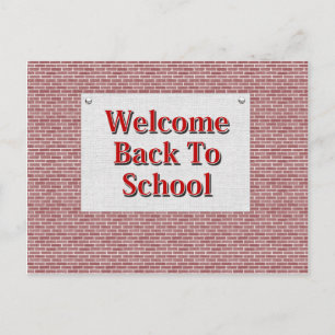 Postal Bienvenido De Nuevo A La Escuela
