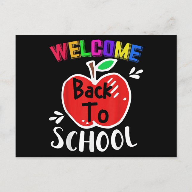 Postal Bienvenido De Nuevo A La Escuela De Profesores Gra (Anverso)