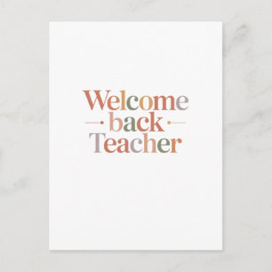 Postal Bienvenido de nuevo profesor