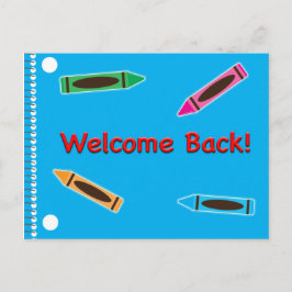 Postal Bienvenido de vuelta a la escuela para portátiles