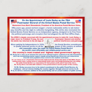 Postal Bienvenido Louis DeJoy a la USPS#108