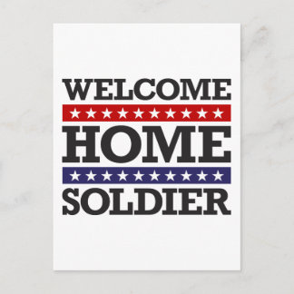 Postal Bienvenido soldado de casa