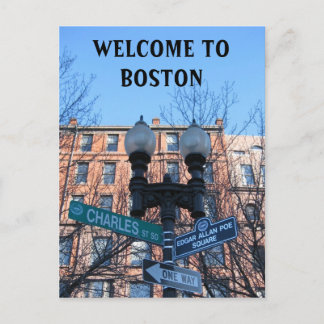 Postal Bienvenidos A Boston
