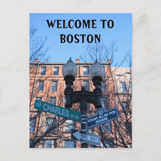 Postal Bienvenidos A Boston (Anverso)