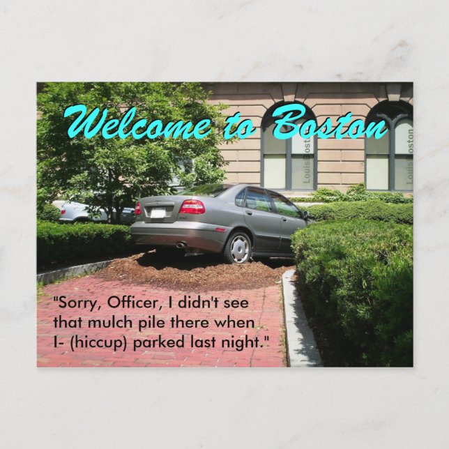 Postal Bienvenidos a Boston (Anverso)