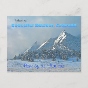 Postal Bienvenidos a Boulder Hermosa, Colorado