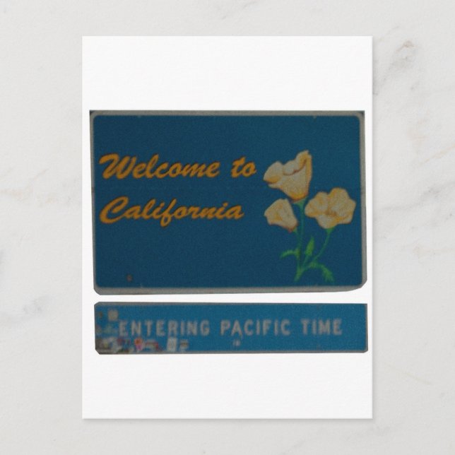 Postal Bienvenidos a California (Anverso)