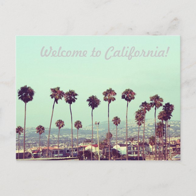 Postal ¡Bienvenidos a California! (Anverso)
