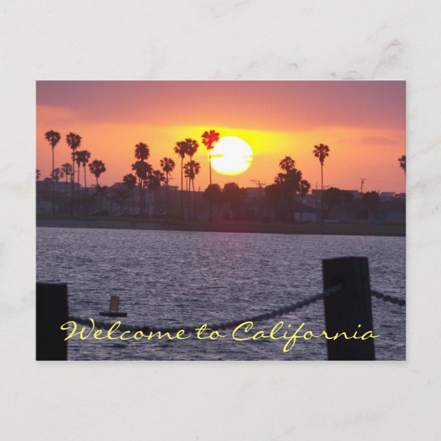 Postal Bienvenidos a California (Anverso)