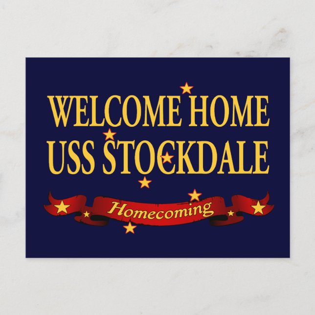 Postal Bienvenidos A Casa USS Stockdale (Anverso)