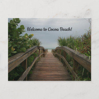 Postal ¡Bienvenidos a Cocoa Beach, Florida!
