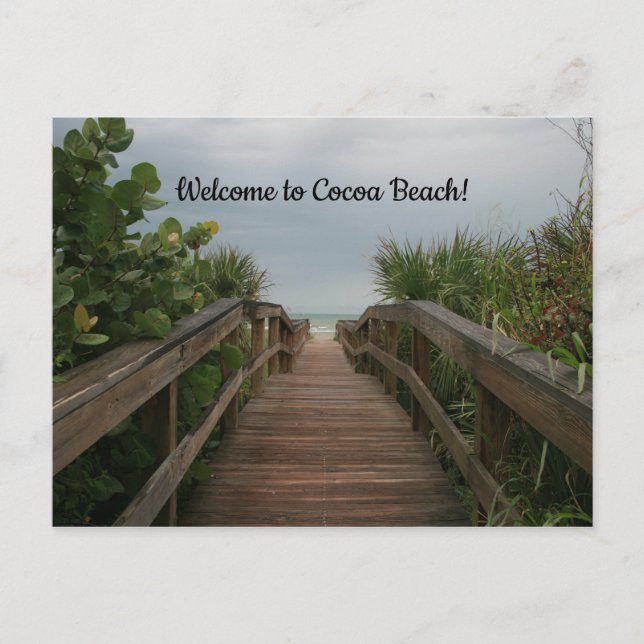 Postal ¡Bienvenidos a Cocoa Beach, Florida! (Anverso)