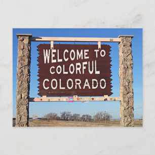 Postal Bienvenidos a Colorful Colorado