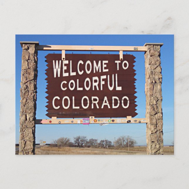Postal Bienvenidos a Colorful Colorado (Anverso)