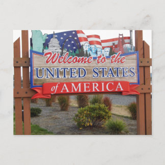 Postal Bienvenidos a Estados Unidos