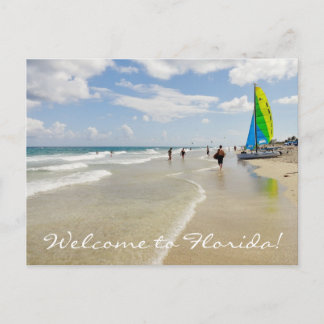 Postal Bienvenidos a Florida / océano y playa