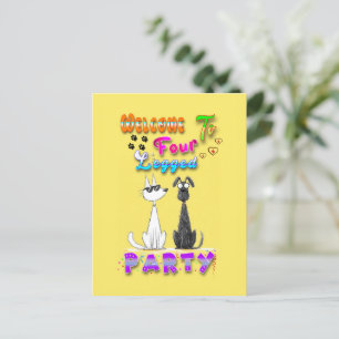 Postal Bienvenidos a Four Legged Party