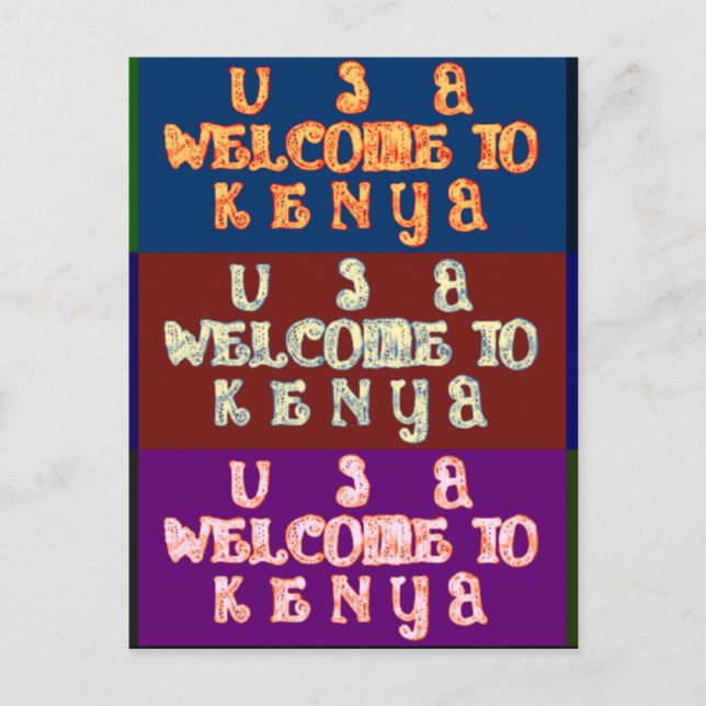 Postal Bienvenidos a Hakuna Matata en Kenia.png (Anverso)