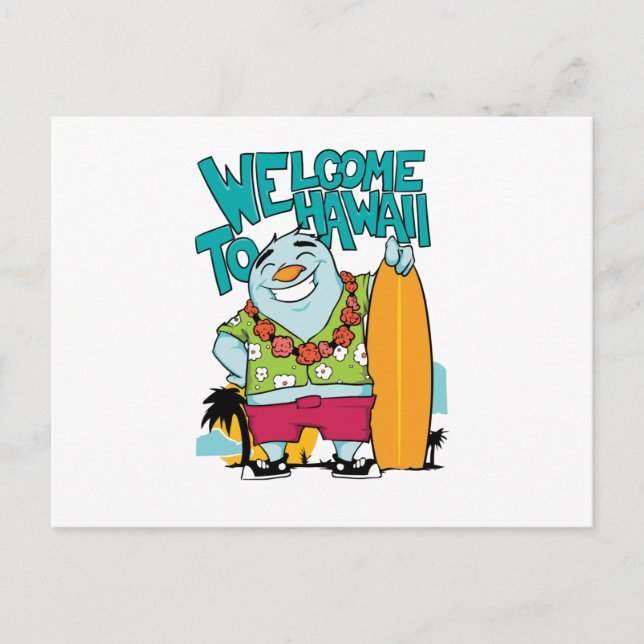 Postal Bienvenidos a Hawái (Anverso)