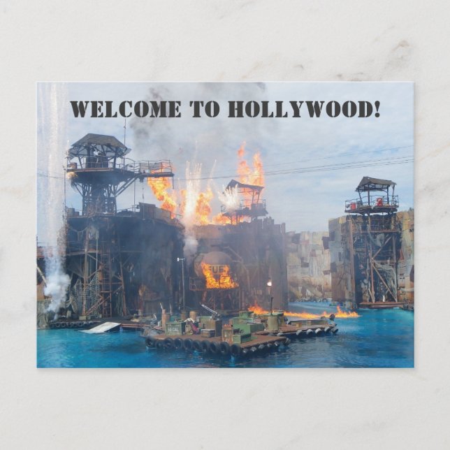 Postal ¡Bienvenidos a Hollywood Postcard! (Anverso)