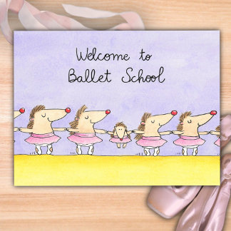 Postal Bienvenidos a la Escuela de Ballet